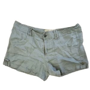 EUC| Khaki Green Linen Dollhouse Shorts Sz 13